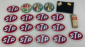 lot 230 image: Misc. Vintage STP Decals, Patches & More