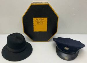 lot 233 image: Vintage Hats Including Carver Minnesota Firemans Uniform Cap & More