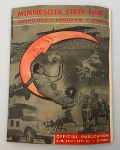 lot 289 image: 1947 Minnesota State Fair Grandstand Program (VERY COOL)