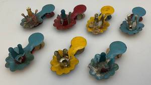 lot 305 image: Vintage Victorian Era Clip On Christmas Tree Candle Holders