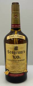 lot 310 image: Vintage Large SEAGRAMS VO Canadian Whiskey Glass Bottle 18 12 Tall