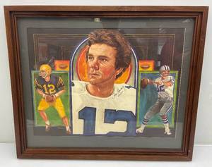 lot 343 image: Rodger Stalback Autographed Numbered 7811000 Limited Edition PEREZ Lithograph Wood Framed Behind Glass 24 x 29