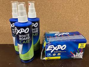lot 136 image: Dry Erase Markers and Board Cleaner