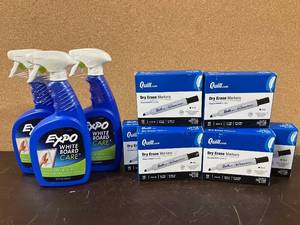 lot 64 image: Dry Erase Markers and Board Cleaner