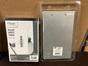 lot 57 image: Aluminum Clipboard Box and Notepads