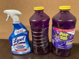 lot 68 image: Pine Sol and Lysol Bathroom Cleaner
