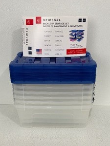 lot 21 image: 12.9 QT Storage Containers