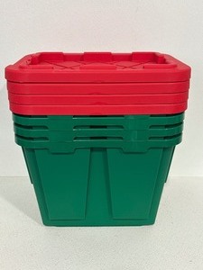 12 Gallon Red/Green Storage Totes
