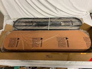 lot 6 image: Leather and Metal Shoe Storage Rack and Bench