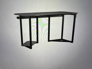 lot 16 image: Gaming Desk with CPU Stand - Gray