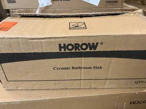 lot 9 image: Horow Ceramic Bathroom Sink