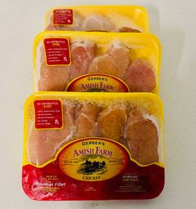 lot 37 image: H. 4lbs Avg. Wt. Amish Farms Bonless Skinless Chicken Breast