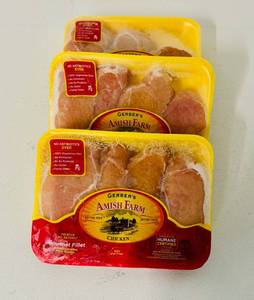 lot 38 image: H. 4lbs Avg. Wt. Amish Farms Bonless Skinless Chicken Breast