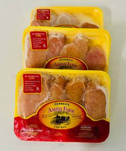 lot 39 image: H. 4lbs Avg. Wt. Amish Farms Bonless Skinless Chicken Breast