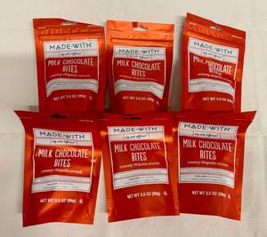 lot 284 image: 6x 3.5oz Milk Chocolate Bites-Creay Chipotle Crunch