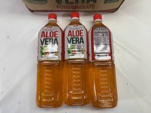 lot 402 image: LL. 3x 1.58qt OKF Farmers Aloe Vera-Pomegranate Flavored