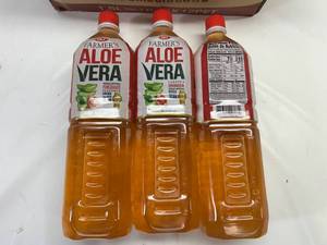 lot 405 image: LL. 3x 1.58qt OKF Farmers Aloe Vera-Pomegranate Flavored
