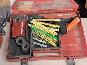 lot 890 image: Semi-Automatic Powder-Actuated Fastener with Hilti MX 62 Magazine
