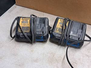 lot 839A image: Lot of (2) DeWalt 12V Max  20V Max Lithium Ion Battery Charger DCB115