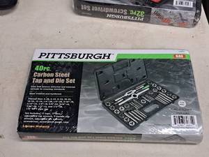 lot 710 image: Pittsburgh Carbon Steel Tap and Die Set 40-piece (New)