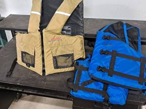 lot 1007 image: (1) Life Jacket Size LargeX-Large and (1) Life Jacket Size X-Large2X-Large