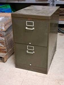 lot 1031 image: The General Fireproofing Company Fireproof File Cabinet 2-drawer
