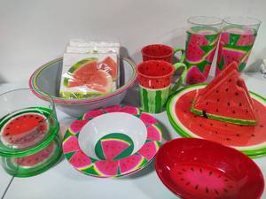 lot 81 image: Watermelon Dinnerware & Accessories