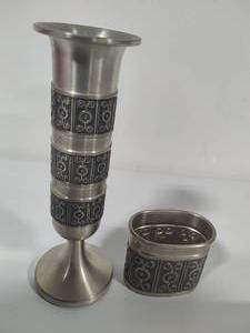 lot 25 image: Haugrud Pewter Bud Vase & Cup