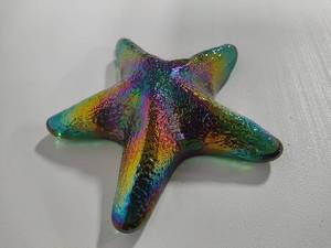 John Cook Irridescent Glass Art Starfish