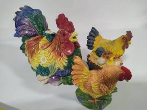 lot 64 image: Lot of Colorful Roosters