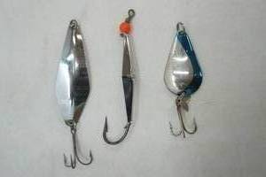 lot 44 image: Vintage James E. Clark Spoon Lure, K.O. Wobbler, and Spoon Lure