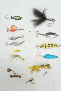 lot 69 image: Vintage Fly Fishing Lot with Spoon Lures & other