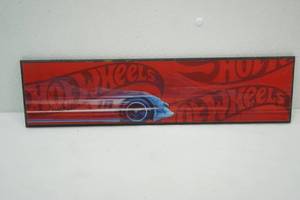 lot 82 image: Hot Wheels Holographic Wood Wall Hanging