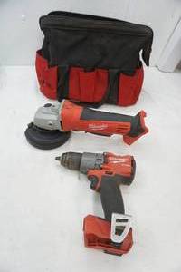 lot 192 image: Milwaukee Cut OffGrinder & DrillDriver with Tool Bag