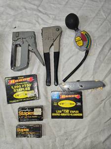 lot 64 image: Stapler, Staples, Rivet Gun and More