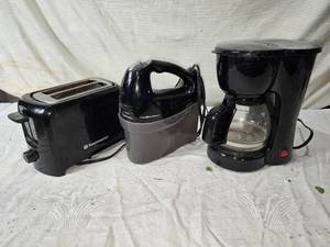 lot 98 image: Toaster, Hand Mixer, and Coffee Maker