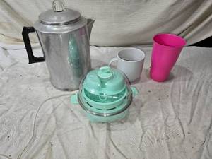 lot 109 image: Kitchenware Items Including Egg Boiler and Percolator