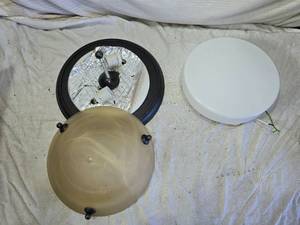 lot 128 image: Ceiling Light Fixtures with Shades