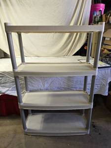 lot 149 image: 4-Tier Plastic Shelving Unit