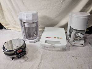 lot 195 image: Coffee Makers, Sandwich Maker, Mickey Mouse Waffle Maker
