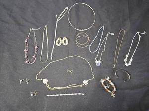 lot 203 image: Assorted Jewelry Including Necklaces and Earrings