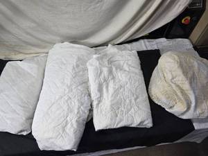 lot 216 image: Twin-Size Quilted Mattress Pads