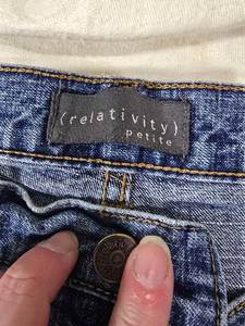 lot 230 image: Womens Size 14 Petite Blue Jeans - Relativity and Faded Glory