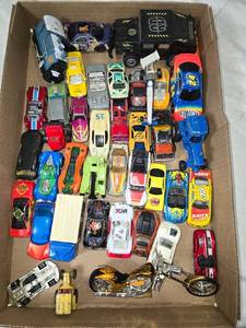lot 244 image: Lot of Assorted Die-Cast Toy Cars and Motorcycle