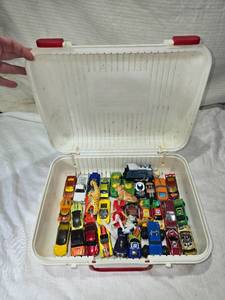 lot 245 image: Storage Case with Assortment of Toy Cars and Figures