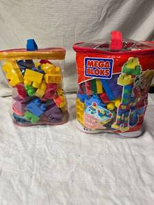 lot 248 image: Collection of Mega Bloks Building Sets in Carry Bags