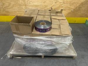 lot 6 image: EMPIRE LEVEL Lot of 12 Cases of- MAGNATEC Premium Detectable Tape Reclaimed Water Line (4 rolls per case) Retail Value of $1,920