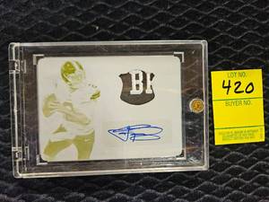 lot 420 image: 2014 PANINI NATIONAL TREASURES JOHNNY MANZIEL
