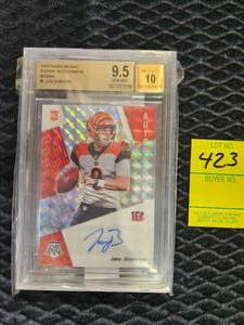 lot 423 image: JOE BURROW - GRADED AUTOGRAPHED ROOKIE CARD