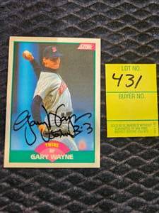 lot 431 image: GARY WAYNE MN TWINS AUTOGRAPH CARD
